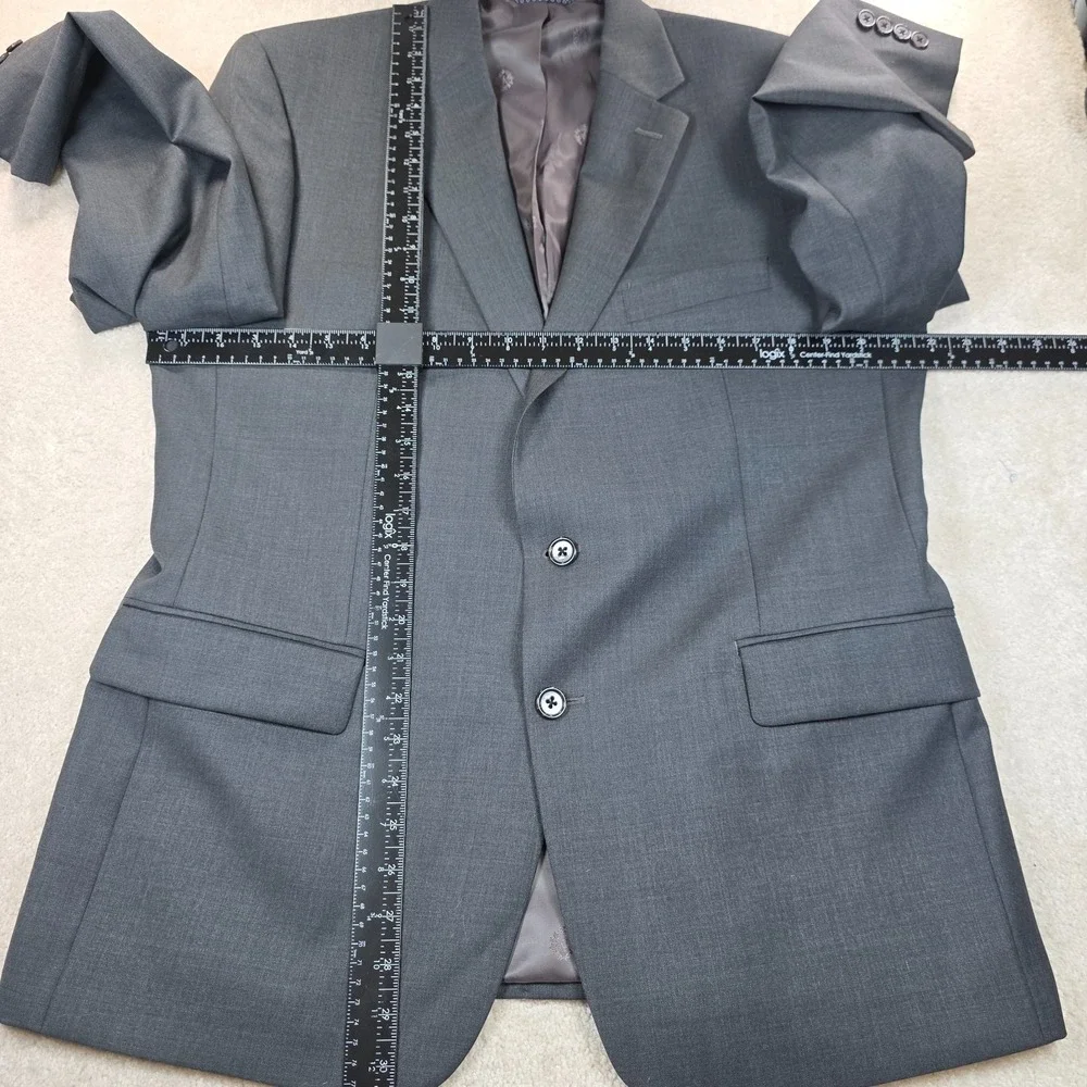 Lauren Ralph Lauren Blazer Mens 42R Gray Notch Lapel Single Breasted Pockets